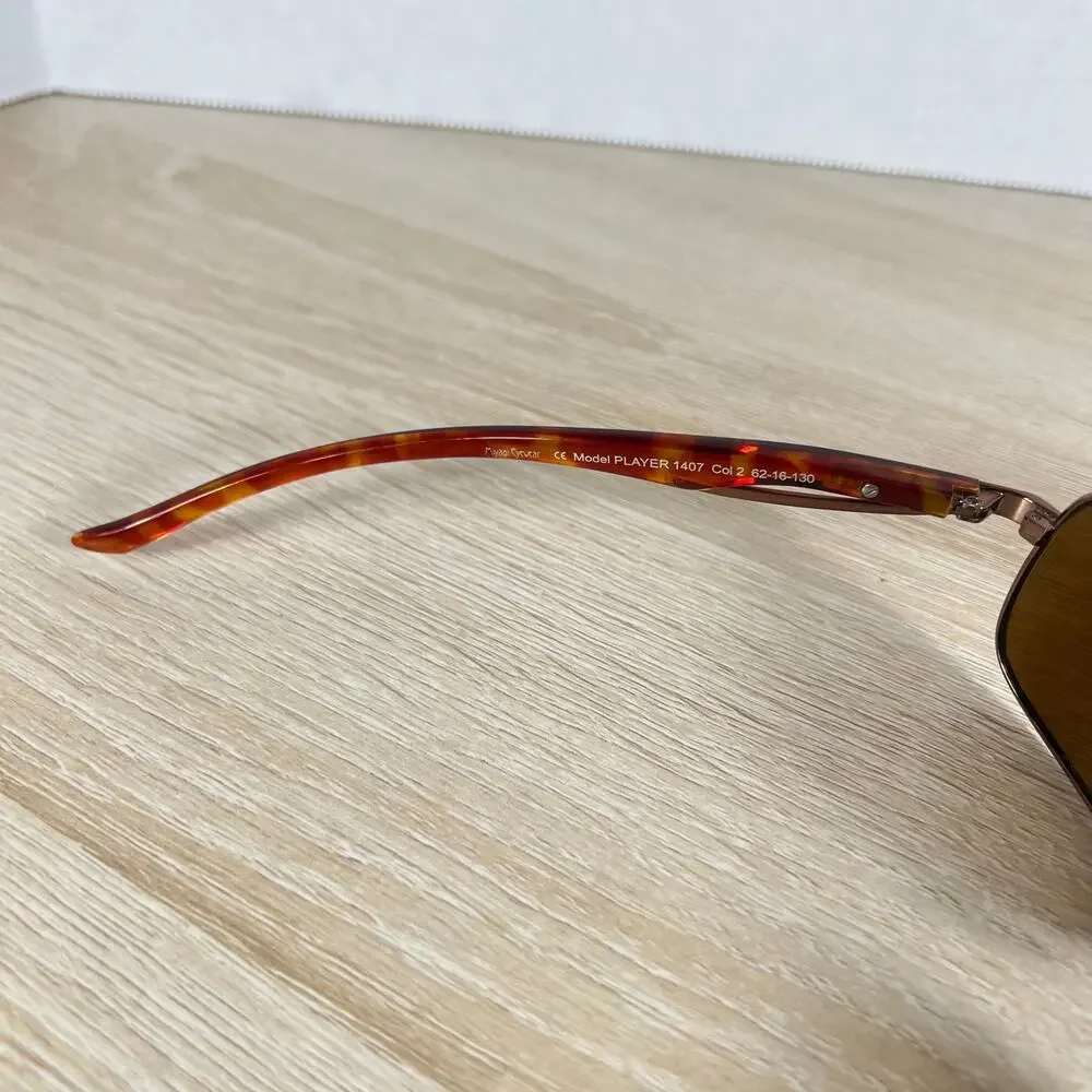 Miyagi Eyewear Player 1407 Col 2 Sunglasses Copper Red 62-16-130 Italy